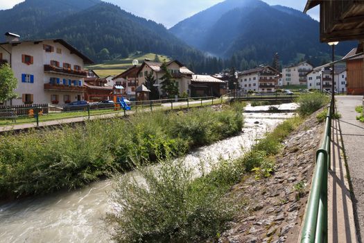 Pozza, small village in Fassa Valley, Italian Dolomites