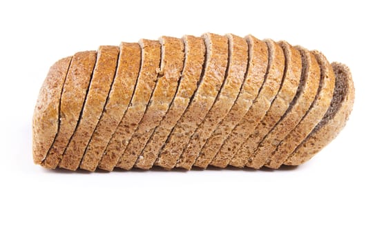 loaf of bread isolated on white