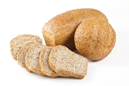 Different types of bread isolated