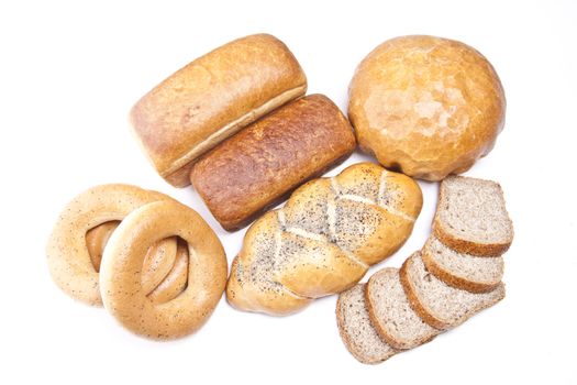 assortment of baked bread