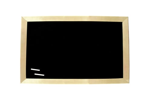 Blackboard and chalks