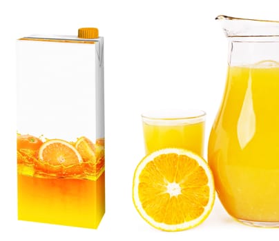Fresh orange juice in a glass