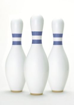 bowling skittles isolated on a white background