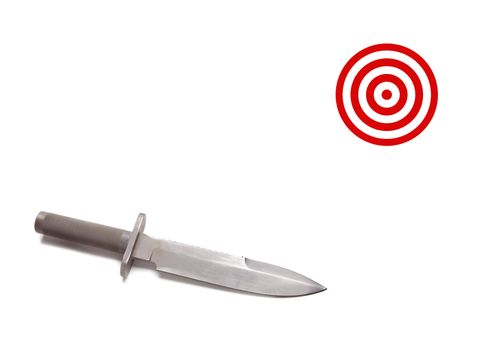 knife with durt