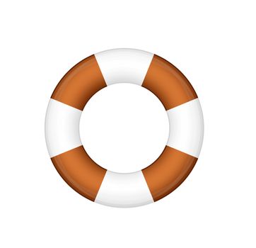 Life buoy isolated over a white