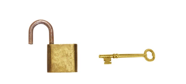 Lock and key isolated