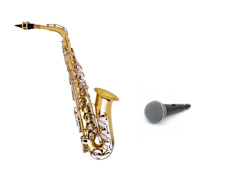 sax with microphone