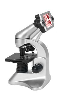 Microscope with blood