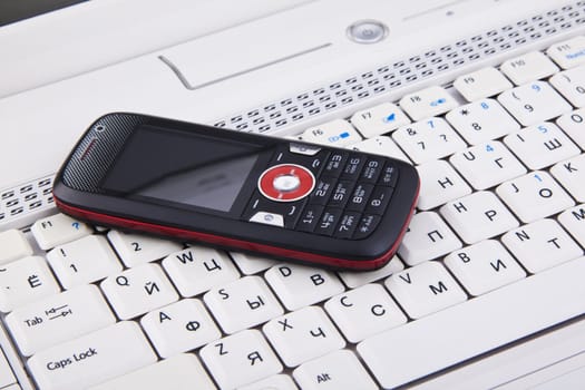 keyboard and mobile phone background