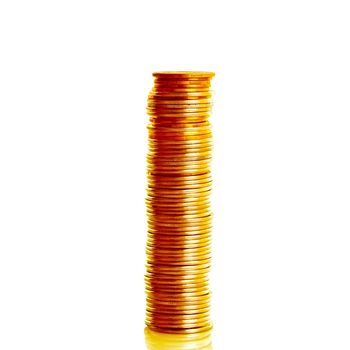 Coin Pile isolated on a white background