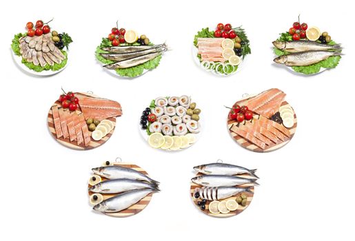 sea food collage