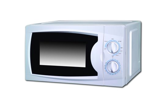 Microwave oven on the table
