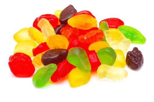 Colorful candy isolated on white background.