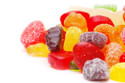 Colorful candy isolated on white background