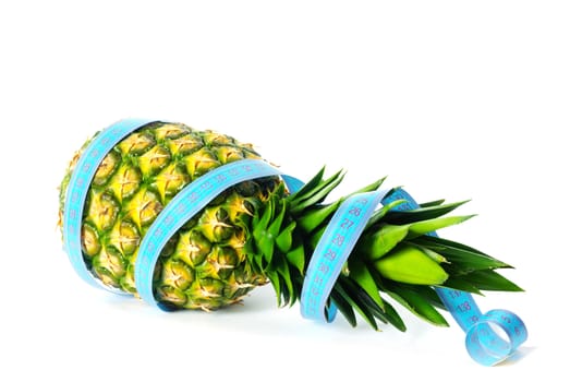 fresh pineapple isolated on the white background