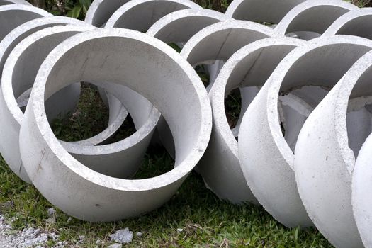 Some concrete tubes