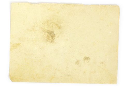 old note paper isolated on white background