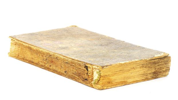 Old book on  a white
