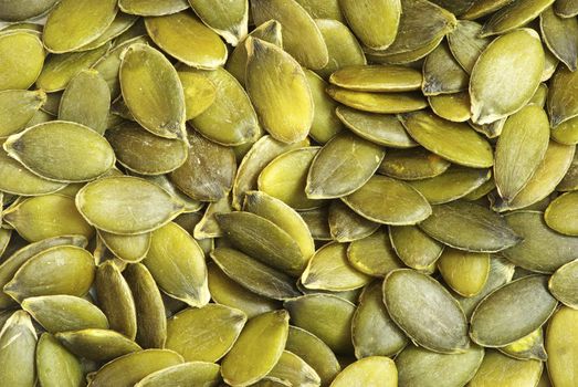 Close up of the pumpkin seeds