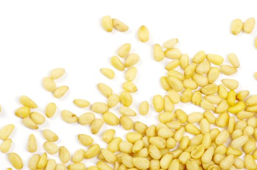 pine nuts isolated on a white background