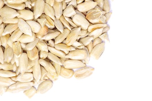 sunflower seeds isolated on white