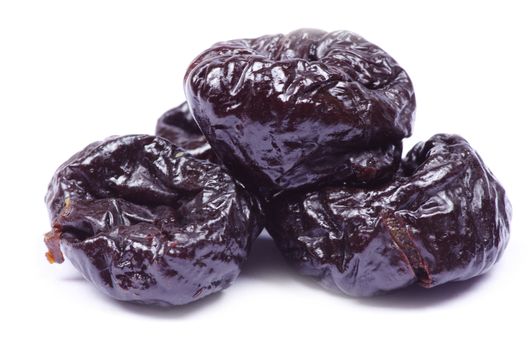 dried plum on a white background