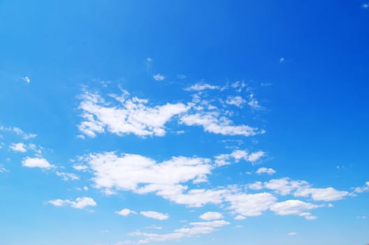 blue sky background with tiny clouds