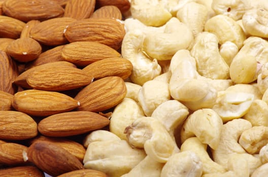 assorted nuts as a background