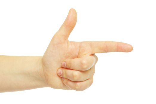  hand isolated on a white