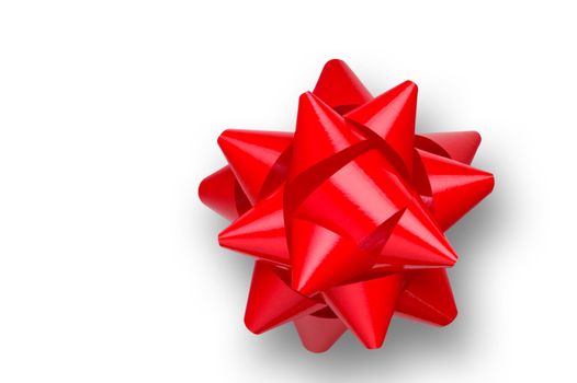 Red bow with clipping path
