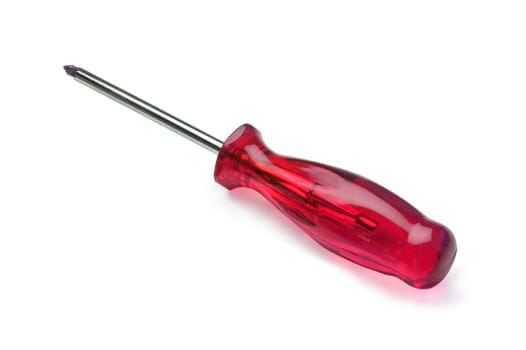 Red screwdriver with clipping path