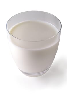 Glass of milk isolated in white background (w1) with clipping path