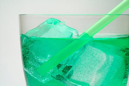 Mint  drink with ice cubes  (2)