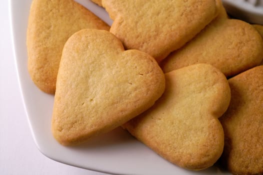 Heart shaped cookies in a dish (1)