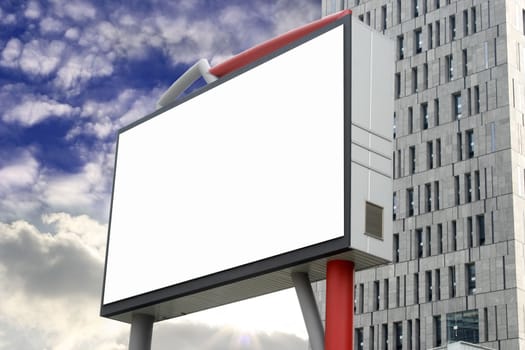 Blank Billboard in a nice blue sky