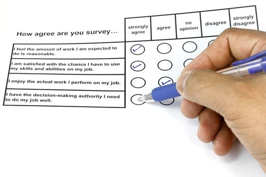 How Agree Are You Survey - business concept for management and human resources.