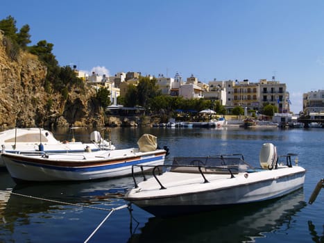 lake voulismeni in the center of agios nicolaos