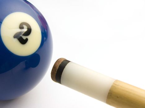 billiard balls on the white background 