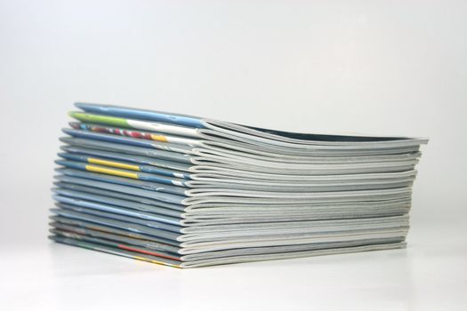 publications concepts magazines in white background detail