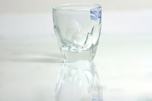 shooter glass closeup with reflection