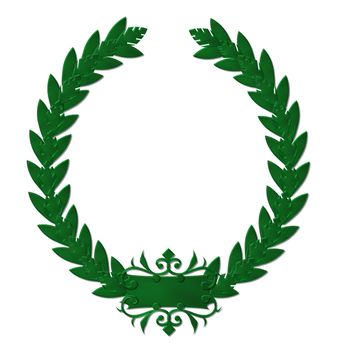 illustration of a green laurel wreath