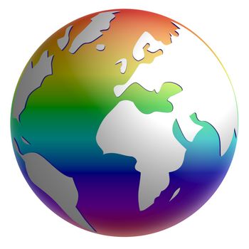 illustration of a peace globe