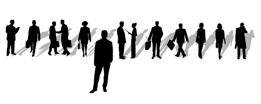 business silhouettes