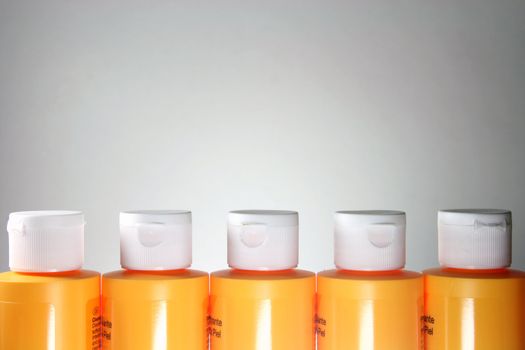 yellow plastic bottles industry concepts