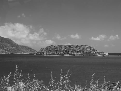 spinalonga island at the cretan coast