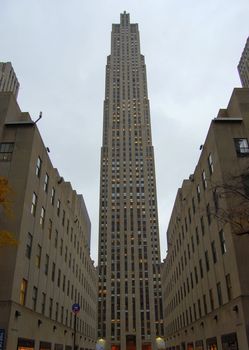 The highest building in the Rockefeller centre, Top of the rock, in New York.