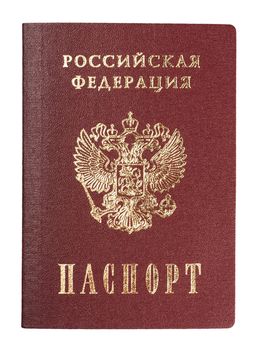 Russian passport isolated on the white background