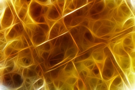 Abstract rendered fractal orange brick wall. Good as background or wallpaper.