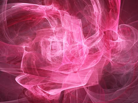 Digitally rendered abstract pink fractal storm. As background or wallpaper.