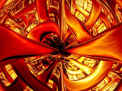Abstract digitally rendered inferno gate. Good as background or wallpaper.